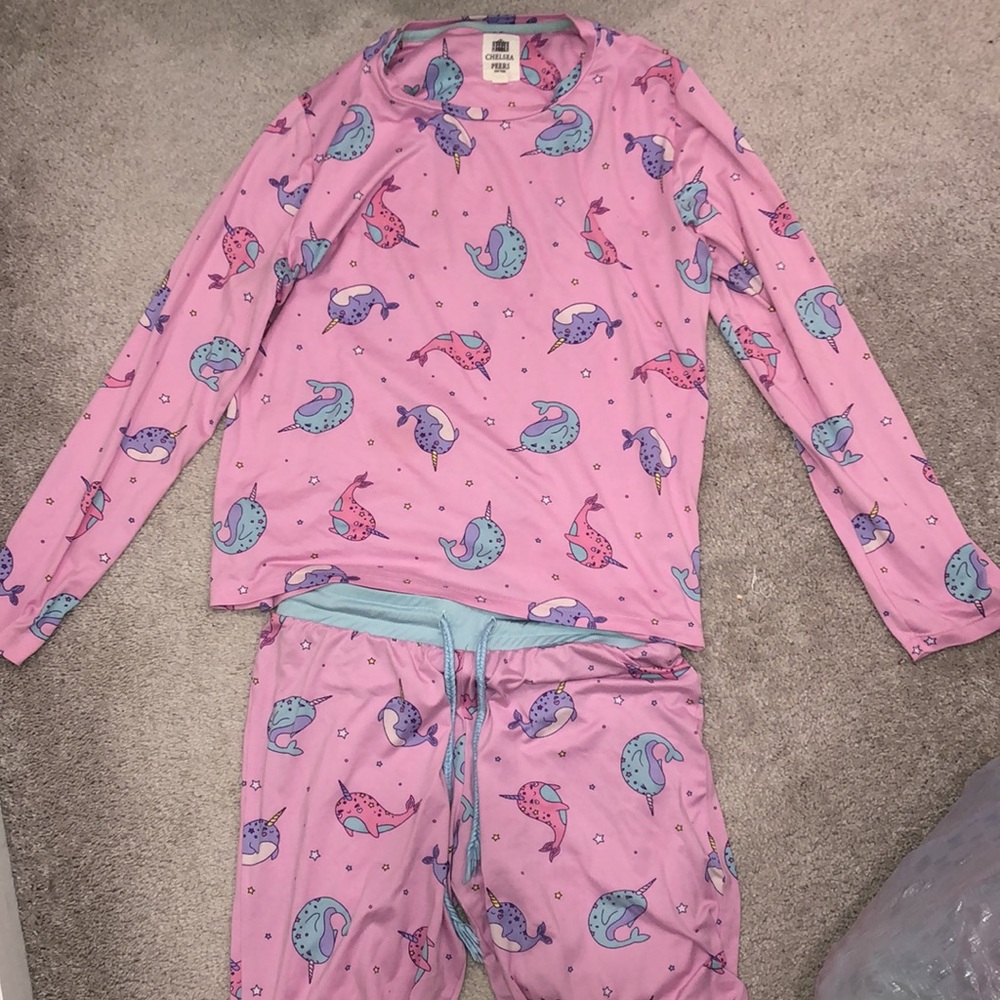 Chelsea Peers Pajama Set in Lilo Narwhal print